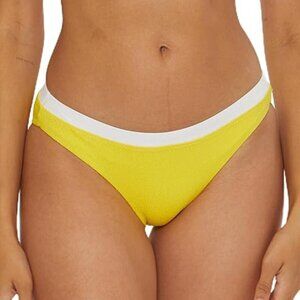 Trina Turk 'Courtside' Textured Banded Hipster Bikini Bottom, Yellow/White